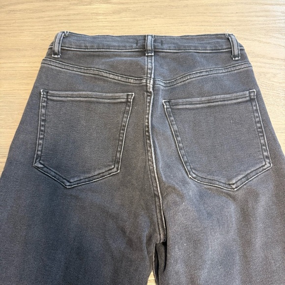 Express Black Denim Slim Super High Rise Front Seam Jeans Sz 6R 90's Punk Rock - Picture 8 of 10